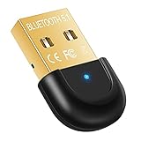 ZasLuke Bluetooth Adapter, Bluetooth Dongle USB 5.1 EDR Bluetooth Stick für PC Laptop Desktop, Maus, Tastatur, Kopfhörer, Controller, Drucker, Headset, Smartphone Unterstützt Win 10/8.1/8/7