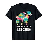 Lustiges Skandinavien Wildtier Schwede Buntes Elch T-Shirt