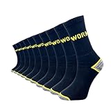 Socksberg Arbeitssocken Herren Lang & Kurz (9-12 Paar) | Langlebige & Fusselfreie Anti Schweiß Socken | Work Socken | Warme Arbeitssocken Winter & Sommer | Arbeitsstrümpfe, Arbeits Sock