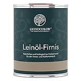 Lignocolor Leinölfirnis | Holzöl für den Innen- und Außenbereich | natürlicher Holzschutz (1L, Natur)