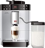 Melitta Caffeo Varianza CSP F570-101, Kaffeevollautomat mit Milchbehälter, One Touch Funktion, Silber