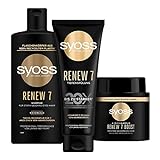 SYOSS Spülung Tiefenspülung Renew 7, 250 ML + Haarshampoo für vielfach geschädigtes Haar, Hair Repair Shampoo hilft bei 7 Arten von Haarschäden, Formel mit Amino-Komplex & Wasserlilie