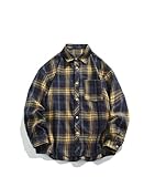 Shirt Herren Leichte Komfortabel Casual Longsleeveshirt Klassisch Trend All-Match Longsleeve Tops Persönlichkeit Gutaussehend Modeshirt J-Navy XL
