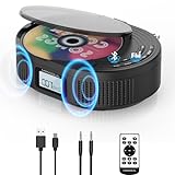 NEU 2024 CD Player Tragbar, Monodeal CD Player Bluetooth & Radio FM 2 in 1, Wiederaufladbar Tragbarer CD Player mit Lautsprecher, Discman CD Player, Unterstützung AUX/USB
