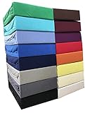Leonado Vicent - Classic Spannbettlaken Bettlaken 100% Baumwolle Jersey Spannbetttuch in vielen Farben & Größen MARKENQUALITÄT ÖKO TEX Standard 100 (180 x 200 cm - 200 x 200 cm, Grau)