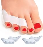 Zehenspreizer Silikon, Kleiner Zehen Separator Zehenschutz für Überlappende Zehen Blasen Schwielen, 4 Pcs Gel Zehentrenner Zehen Korrektur Relief Zehen Druck und Schmerzen