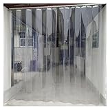 Transparenter PVC-Vorhang für Abstellraum, Flur, faltbarer Kunststoffstreifen, Vorhang, Schiebetür, Vinyl-Streifen (1,62 x 2,1 m)