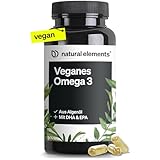 Omega 3 vegan aus Algenöl - 90 Kapseln - Hochdosiert mit hochwertigem EPA und DHA (in Triglycerid-Form) - Omega-3 für Veganer, Laborgeprüft, nachhaltig und von N