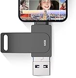 USB Stick für Phone Smartphone 64GB Speicherstick Externer Speichererweiterung USB 3.0 Massenspeicher Memory Stick Handy für iOS OTG Android Handy Computer Laptop Smartphone PC(64GB, Schwarz)