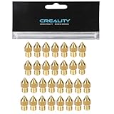 Creality 30-teiliges Barss-Düsen-Set für Ender 3-Serie, 3D-Drucker, 12 Stück 0,4 mm und 3 Stück 0,2 mm, 0,3 mm, 0,5 mm, 0,6 mm, 0,8 mm, 1,0 mm Düsen für Ender 3 V2, Ender 5 Plus, Ender 6, CR-10-S