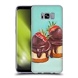 Head Case Designs Offizielle Myroslava Voloschuk Mini Käsekuchen Mit Erdbeeren Desserts Soft Gel Handyhülle Hülle kompatibel mit Samsung Galaxy S8