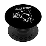 Ich liebe einfach Orcas Cooles Schwert-Wal Orca PopSockets PopGrip: Ausziehbarer Sockel und Griff für Handys/Tablets mit Tauschbarem Top
