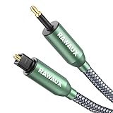 RAWAUX Optisches Kabel 3M Optisch Digital Audio Toslink auf Mini Toslink SPDIF Kabel 24K Vergoldeter Stecker Digitales Optical Audio Cable Adapter für TV, DVD, HiFi System