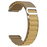 CeiBand Alpine Loop Nylon Armband Kompatibel mit 22 mm 20 mm, G-Haken Edelstahl Metall Schnalle Sport Uhrenarmband Herren Damen Ersatzband für 22mm 20mm -(22 mm DunkelGelb)