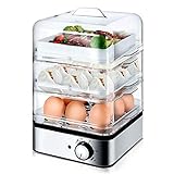 WALNUTA 360W Haushaltselektro Multifunktionale Eierkocher for bis zu 8 Eier Dampfkessel-Dampfer Kochen Werkzeuge Küchen DREI Schichten