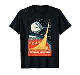 Sputnik USSR Vintage Poster T-Shirt Communist USSR Space