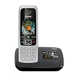 Gigaset C430A Schnurloses Telefon mit Anrufbeantworter (DECT Telefon mit Freisprechfunktion, klassisches Mobilteil mit TFT-Farbdisplay) schwarz-silber