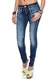Herrlicher Damen Pitch Slim Denim Powerstretch Jeans, Blau (Bliss 634), W25/L32