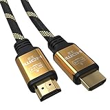 JAMEGA - 3m Ultra HDTV 4K PREMIUM HDMI Kabel 2.0b | Highspeed mit Ethernet 4K HDR ARC CEC 3D 2160p U-HD | HDMI 2.0b 2.0a 2.0 1.4a | 4 Fach geschirmt | 24K Vergoldet