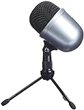 Amazon Basics - Mini-Kondensatormikrofon, Tischmikrofon, Silber