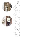 SUNJULY Hut Racks Wand Montierten, 5 Stück Multifunktional Huthalter Kleiderschrank-Haken Platzsparend Und Abgenommen Für Hut Kleidung Tasche Krawatten Schal Lagerung 71x14,5 cm, Weiß