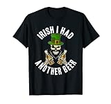 Irish I Had a Beer Lover St Patricks Day Leprechaun Skull T-Shirt