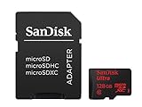 SanDisk Ultra Android microSDXC 128GB bis zu 80 MB/Sek Class 10 Speicherkarte + SD-Adapter