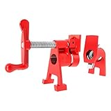 4 Stück Rohrschraubzwinge 3/4 Zoll Set, Rohr Schraubzwingen Holzklemmen Set, Rohrschraubzwinge Metallklammer Rohrklemmen Rohrzwingen, Schraubstock für Holzbearbeitung