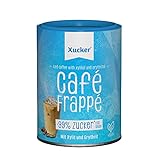 Xucker Cafe Frappe - Eiskaffee ohne Zucker mit Xylit gesüßt I Instant Kaffee Frappe I Löslicher Kaffee I Schnell und einfach zubereitet I Gelingt auch ohne Shaker!