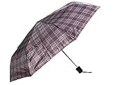 Alsino Regenschirm Mini Schirm Taschenschirm mit Hülle, Variante wählen:61/1947 braun kariert
