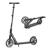 Playshion Adjustable Height Kickscooter 8' / 5.7' Wheels-Quick Release Folding-Front Suspension Scooters for Adults and Teens