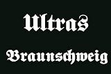 U24 Aufkleber Ultras Braunschweig Flagge Fahne 12 x 8 cm Autoaufkleber Sticker