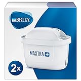 BRITA Wasserfilter-Kartusche MAXTRA+ 2 Stück – Kartuschen für alle BRITA Wasserfilter zur Reduzierung von Kalk, Chlor & geschmacksstörenden Stoffen im Leitungswasser, Weiß