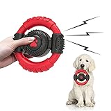 Senkora Hundespielzeug Kauspielzeug Unzerstörbar Quietschend Zahnreinigung Hund Molaren Naturkautschuk Haltbar Intelligenzspielzeug für große/mittelgroße/kleine Hunde (Milchgeschmack)