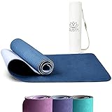 SUSTA – Yogamatte rutschfest [183x61x0,6cm] – Trainingsmatte für Yoga,Pilates&Fitness - aus TPE & wasserabweisend – Inkl. Tragegurt&Tragetasche