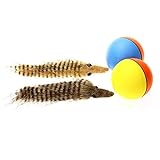 Haustierball für Hunde und Katzen, Wieselball, motorisierter Rollball, springen, lebendiges Spielzeug, Jagdspiel für Hund, Katze (1 Stück, zufällige Farbe)