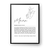 Postertech® Definition MAMA | 350g Qualitätspapier in matt | Geschenk für Mutter Muttertag Geburtstag | Wörterbuch Definitionen | DIN A4 (Ohne Rahmen) (DIN A4, Mama)
