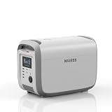 NIUESS NE1200 Power Station, 1228 Wh Power Station LiFePO4 with 2 1200 W (2400 W Peak) AC Outputs, Quick Charge from 0-100% in 66 Minutes, Solar Generator for Camping, Travel, Power F
