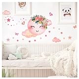 Wandsticker DIY Smiley Schmetterling Wolke Dekoration Wandtattoos für Kinderzimmer Hintergrund Wand Einfache Abnehmbare Tapete