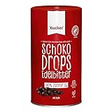 Xucker Schoko Drops Edelbitter 750g - Xucker Schokolade mit Xylit Zuckerersatz I Vegane Xucker Schokodrops I Zuckerreduzierte Süßigkeiten zum Backen (min. 75% Kakaoanteil)