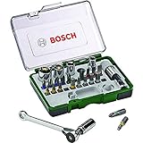 Bosch Accessories 27tlg. Schrauberbit- und Ratschen-Set (Extra harte Qualität, Zubehör Bohrschrauber und Schraubendreher), 1 - Pack