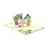 Lovepop Happy Birthday 3D-Karte, Pop-Up Geburtstags-Karte, 3D-Pflanzen Grußkarte, Geschenk-Karte, Kaktus Klappkarte für Mama, Freund oder Freundin