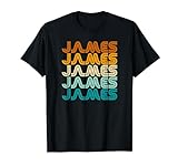 Vorname James Vintage Retro Sunset Style T-Shirt