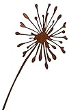 Metall Stecker. Pusteblume. Rost Gartenstecker, Metallstecker, Dekostecker. Blume 75 cm. Art.: 68974