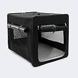 Wiltec Faltbare Transportbox für Haustiere, Größe XXL (106x71x81 cm), mit herausnehmbarem Einlagekissen