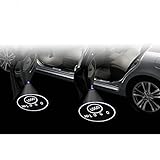 2 Stück Autotür Willkommen Logo Light Safety LED Lampe Auto Decorative Kompatibel mit Mercedes Benz C Klasse C200 C220 C300 C63 C450 C40 W204 (Color : 2pcs, Emitting Color : Logo-2)