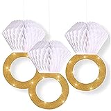 Oulensy 6 Pc-Honeycomb Ring Hängende Dekorationen Gewebe Blumen Hängen Honeycomb Papierblumen Für Hochzeitstag Verlobungs-Party