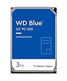 WD Blue 3 TB, 3,5 Zoll (interne HDD, hohe Zuverlässigkeit, SATA 6 Gbit/s-Schnittstelle, 256 MB Cache, WD F.I.T. Lab-zertifizierte Kompatibilität mit vielen Computern)