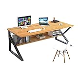 Computertisch mit Aufbewahrungsregal, Heimbüro, Laptop-Schreibtisch, Arbeitsplatz, einfacher Kleiner Schreibtisch im Schlafzimmer