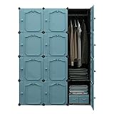 caihuashopping Furniture Bedroom Wardrobes Tragbare Schrank Kleiderschrank Cube Lager Cube Organizer Cube Regal Kleiderschrank Schlafzimmer Kommode Sideboard 3x4 Tier Raumersparnis Armoire